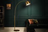 Elegantná oblúková stojacia lampa Lounge Deal 205cm zlatá