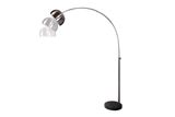 Dizajnová výsuvná stojaca lampa Lounge Deal 170-210cm kartáčovaný chróm