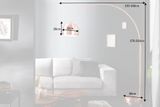 Dizajnová výsuvná stojaca lampa Lounge Deal 170-210cm meďená