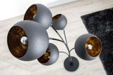 Elegantná stojacia lampa Magma 170cm čierna zlatá