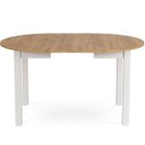 Rozkladací jedálenský stôl Klara 102-142 cm MDF Dub craft biela