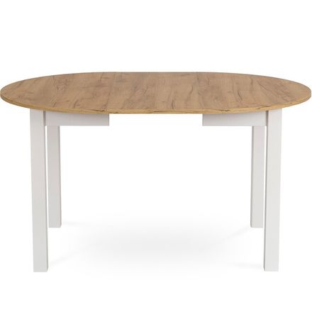 Rozkladací jedálenský stôl Klara 102-142 cm MDF Dub craft biela