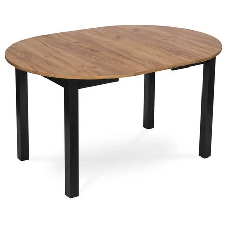 Rozkladací jedálenský stôl Klara 102-142 cm MDF Dub craft čierna