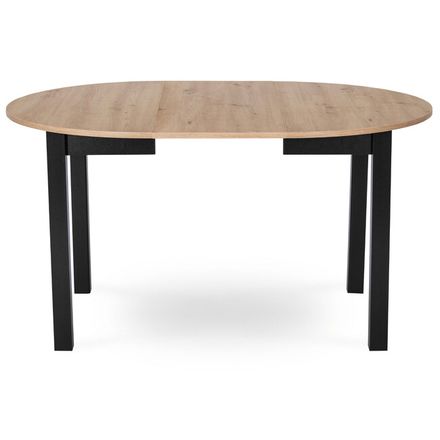 Rozkladací jedálenský stôl Klara 102-142 cm MDF Dub riviera čierna